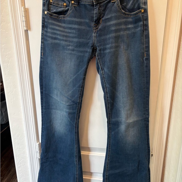 Rock & Roll Cowgirl Denim - Rock & Roll Cowgirl Dark Blue Flare Jeans